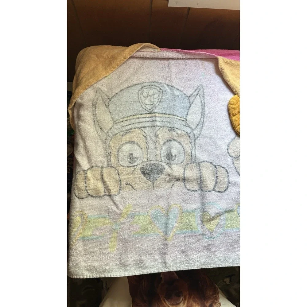 Paw Patrol Kids Hooded Towel Wrap 100% Cotton Beach Bath Nickelodeon 23 X 48